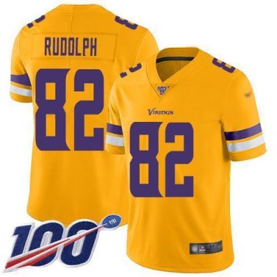 Nike Minnesota Vikings #82 Kyle Rudolph Gold Stitched NFL Limited Inverted Legend 100th Season Jersey