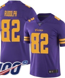Nike Minnesota Vikings #82 Kyle Rudolph Purple Stitched NFL Limited Rush 100th Season Jersey