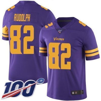 Nike Minnesota Vikings #82 Kyle Rudolph Purple Stitched NFL Limited Rush 100th Season Jersey