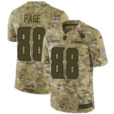 Nike Minnesota Vikings #88 Alan Page Camo Stitched NFL Limited 2018 Salute To Service Jersey