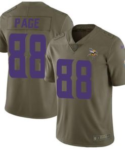 Nike Minnesota Vikings #88 Alan Page Olive Stitched NFL Limited 2017 Salute to Service Jersey