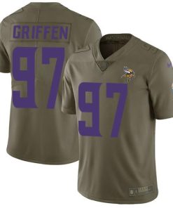 Nike Minnesota Vikings #97 Everson Griffen Olive Stitched NFL Limited 2017 Salute to Service Jersey
