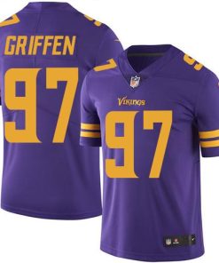 Nike Minnesota Vikings #97 Everson Griffen Purple Stitched NFL Limited Rush Jersey