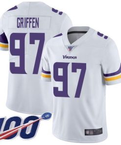 Nike Minnesota Vikings #97 Everson Griffen White Stitched NFL 100th Season Vapor Limited Jersey