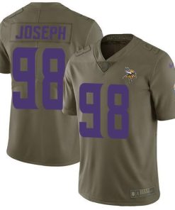 Nike Minnesota Vikings #98 Linval Joseph Olive Stitched NFL Limited 2017 Salute to Service Jersey