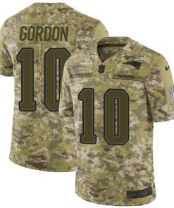 Nike New England Patriots #10 Josh Gordon Camo Stitched NFL Limited 2018 Salute To Service Jersey