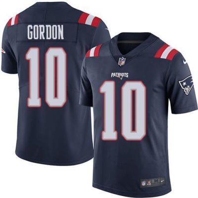 Nike New England Patriots #10 Josh Gordon Navy Blue Stitched NFL Limited Rush Jersey