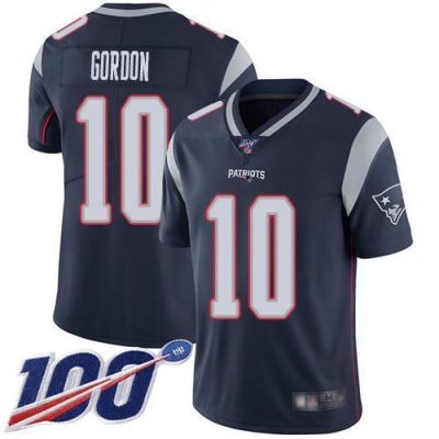 Nike New England Patriots #10 Josh Gordon Navy Blue Team Color Stitched NFL 100th Season Vapor Limited Jersey