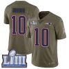 Nike New England Patriots #10 Josh Gordon Olive Super Bowl LIII Bound Stitched NFL Limited 2017 Salute To Service Jersey