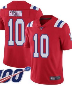 Nike New England Patriots #10 Josh Gordon Red Alternate Stitched NFL 100th Season Vapor Limited Jersey