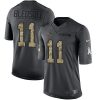 Nike New England Patriots #11 Drew Bledsoe Black Stitched NFL Limited 2016 Salute To Service Jersey