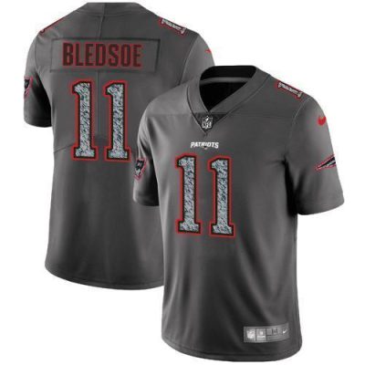 Nike New England Patriots #11 Drew Bledsoe Gray Static Stitched NFL Vapor Untouchable Limited Jersey