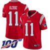 Nike New England Patriots #11 Drew Bledsoe Red Stitched NFL Limited Inverted Legend 100th Season Jersey