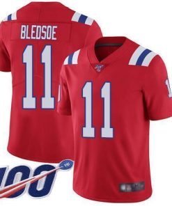 Nike New England Patriots #11 Drew Bledsoe Red Alternate Stitched NFL 100th Season Vapor Limited Jersey