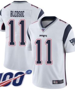 Nike New England Patriots #11 Drew Bledsoe White Stitched NFL 100th Season Vapor Limited Jersey