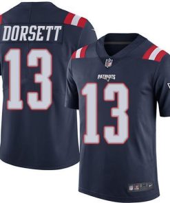 Nike New England Patriots #13 Phillip Dorsett Navy Blue Stitched NFL Limited Rush Jersey