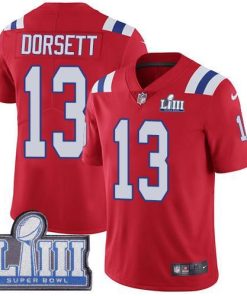 Nike New England Patriots #13 Phillip Dorsett Red Alternate Super Bowl LIII Bound Stitched NFL Vapor Untouchable Limited Jersey