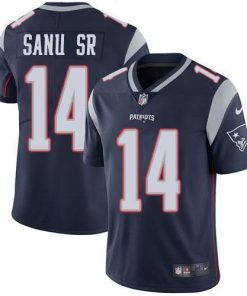 Nike New England Patriots #14 Mohamed Sanu Sr Navy Blue Team Color Stitched NFL Vapor Untouchable Limited Jersey