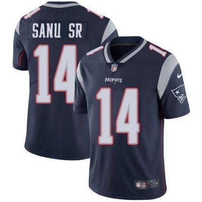 Nike New England Patriots #14 Mohamed Sanu Sr Navy Blue Team Color Stitched NFL Vapor Untouchable Limited Jersey