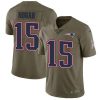 Nike New England Patriots #15 Chris Hogan Olive Stitched NFL Limited 2017 Salute To Service Jersey