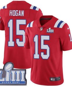 Nike New England Patriots #15 Chris Hogan Red Alternate Super Bowl LIII Bound Stitched NFL Vapor Untouchable Limited Jersey