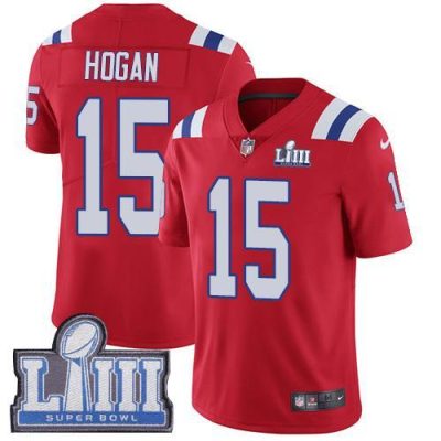 Nike New England Patriots #15 Chris Hogan Red Alternate Super Bowl LIII Bound Stitched NFL Vapor Untouchable Limited Jersey