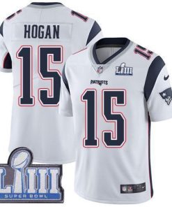 Nike New England Patriots #15 Chris Hogan White Super Bowl LIII Bound Stitched NFL Vapor Untouchable Limited Jersey