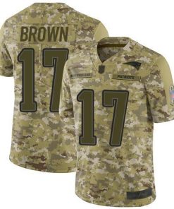 Nike New England Patriots #17 Antonio Brown Camo Stitched NFL Limited 2018 Salute To Service Jersey