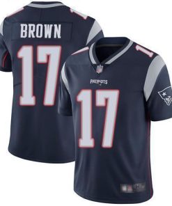 Nike New England Patriots #17 Antonio Brown Navy Blue Team Color Stitched NFL Vapor Untouchable Limited Jersey