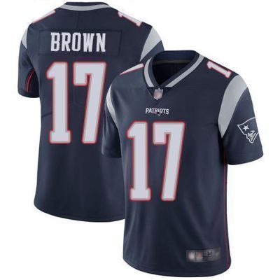 Nike New England Patriots #17 Antonio Brown Navy Blue Team Color Stitched NFL Vapor Untouchable Limited Jersey