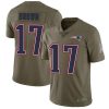 Nike New England Patriots #17 Antonio Brown Olive Stitched NFL Limited 2017 Salute To Service Jersey