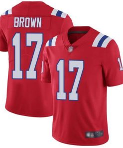 Nike New England Patriots #17 Antonio Brown Red Alternate Stitched NFL Vapor Untouchable Limited Jersey
