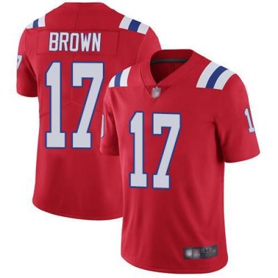 Nike New England Patriots #17 Antonio Brown Red Alternate Stitched NFL Vapor Untouchable Limited Jersey