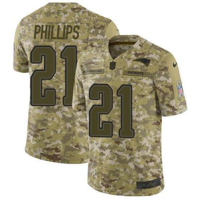 Nike New England Patriots #21 Adrian Phillips Camo Stitched NFL Limited 2018 Salute To Service Jersey
