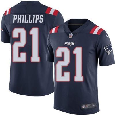 Nike New England Patriots #21 Adrian Phillips Navy Blue Stitched NFL Limited Rush Jersey