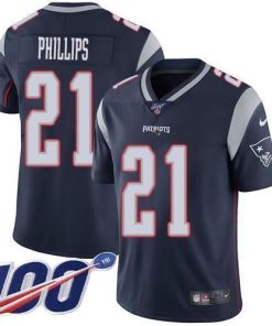 Nike New England Patriots #21 Adrian Phillips Navy Blue Team Color Stitched NFL 100th Season Vapor Untouchable Limited Jersey