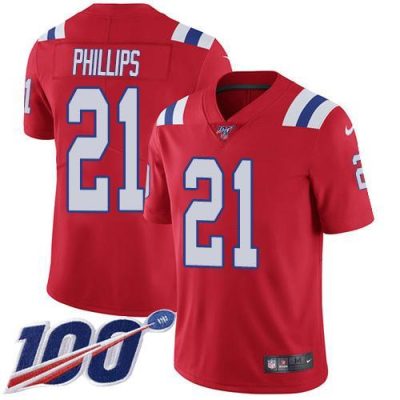 Nike New England Patriots #21 Adrian Phillips Red Alternate Stitched NFL 100th Season Vapor Untouchable Limited Jersey