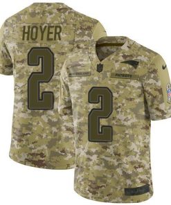 Nike New England Patriots #2 Brian Hoyer Camo Stitched NFL Limited 2018 Salute To Service Jersey