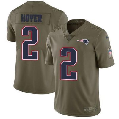 Nike New England Patriots #2 Brian Hoyer Olive Stitched NFL Limited 2017 Salute To Service Jersey