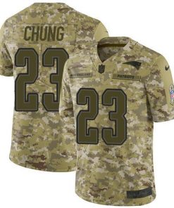 Nike New England Patriots #23 Patrick Chung Camo Stitched NFL Limited 2018 Salute To Service Jersey