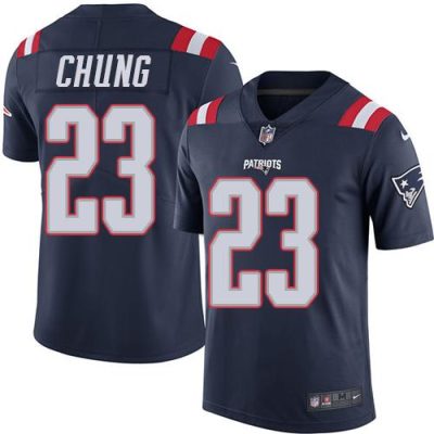 Nike New England Patriots #23 Patrick Chung Navy Blue Stitched NFL Limited Rush Jersey