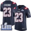 Nike New England Patriots #23 Patrick Chung Navy Blue Super Bowl LIII Bound Stitched NFL Limited Rush Jersey