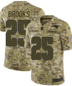 Nike New England Patriots #25 Terrence Brooks Camo Stitched NFL Limited 2018 Salute To Service Jersey