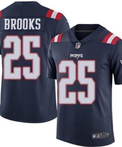 Nike New England Patriots #25 Terrence Brooks Navy Blue Stitched NFL Limited Rush Jersey