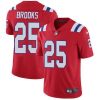 Nike New England Patriots #25 Terrence Brooks Red Alternate Stitched NFL Vapor Untouchable Limited Jersey