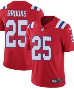 Nike New England Patriots #25 Terrence Brooks Red Alternate Stitched NFL Vapor Untouchable Limited Jersey
