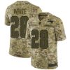 Nike New England Patriots #28 James White Camo Stitched NFL Limited 2018 Salute To Service Jersey