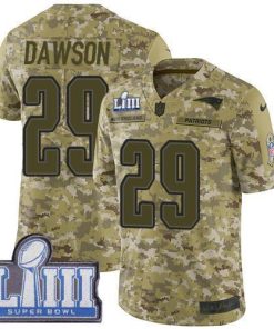 Nike New England Patriots #29 Duke Dawson Camo Super Bowl LIII Bound Stitched NFL Limited 2018 Salute To Service Jersey