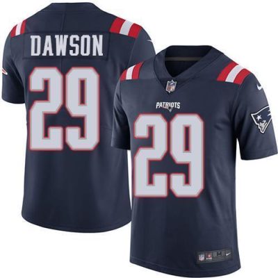 Nike New England Patriots #29 Duke Dawson Navy Blue Stitched NFL Limited Rush Jersey