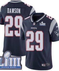 Nike New England Patriots #29 Duke Dawson Navy Blue Team Color Super Bowl LIII Bound Stitched NFL Vapor Untouchable Limited Jersey
